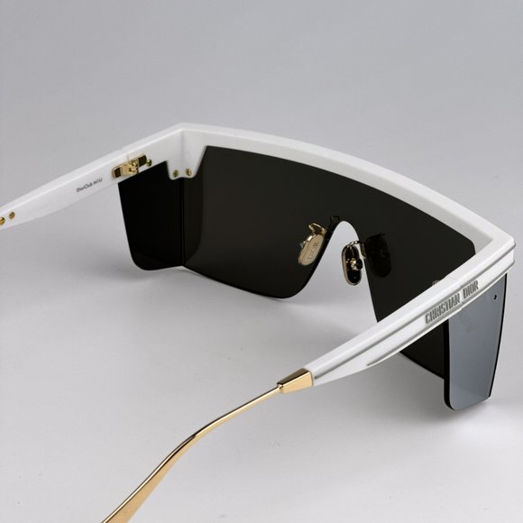 Dior DIORCLUB M1U 51A4 BRAND NEW Sunglasses White Mirror Unisex Oblique Mask - Picture 9 of 13